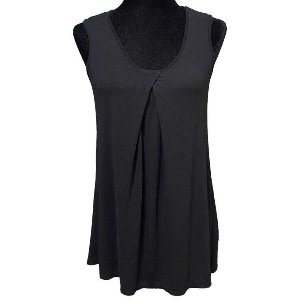 J Jill Black Stretch Swing Tank Top XXS Minimalist Layering Travel